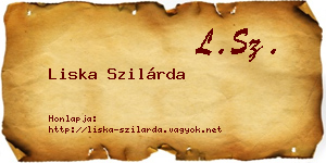 Liska Szilárda névjegykártya